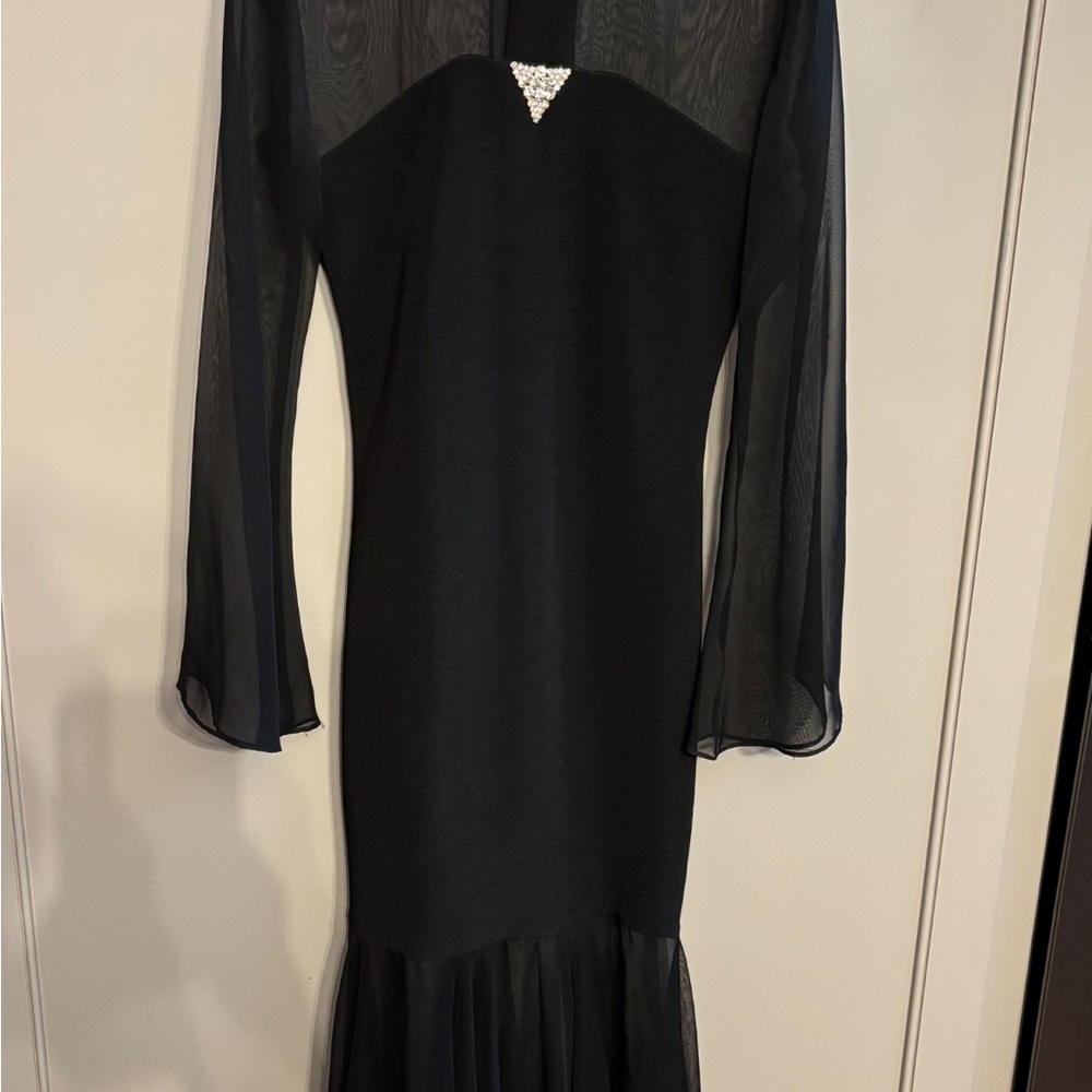 Elegant Alchemy by Joo Mee New York Black Sheer Sleeve Dress 5/6